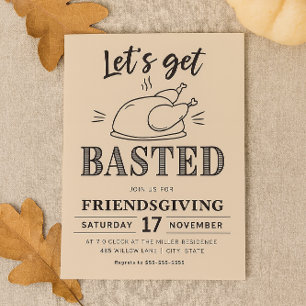 Låt oss bli överöst Friendsgiving på svenska Inbjudningar