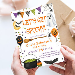 Låt oss bli riktigt läskigt roliga barn Halloween Inbjudningar