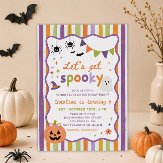 Låt oss bli riktigt läskigt roliga barn Halloween Inbjudningar