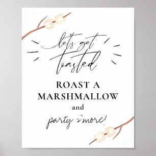 Låt Oss Bli Röstade S'more Marshmallow Poster