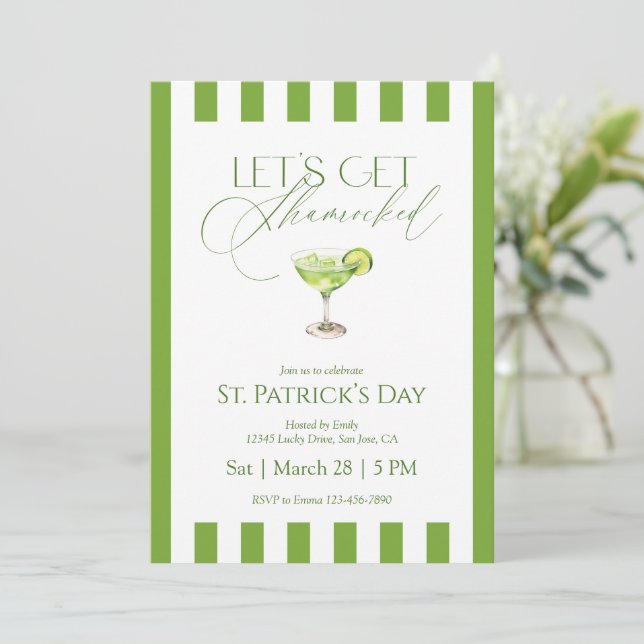 Låt oss bli Shamrocked St Patricks Day-firande Inbjudningar (Stående Fram)