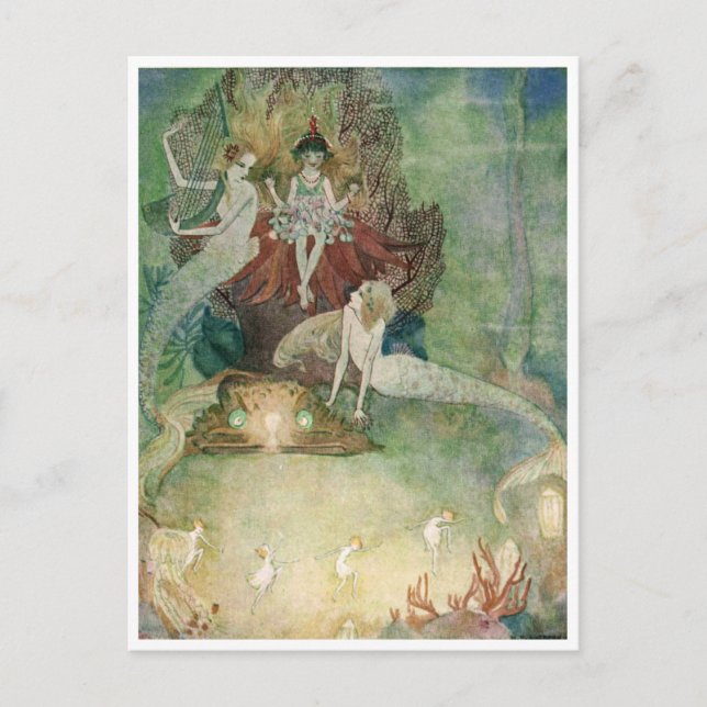 Låt oss Bli Sjöjungfruar Tillsammans av Dorothy La Vykort (Framsida)