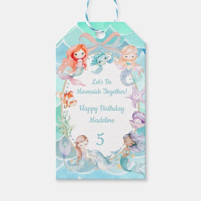 Låt oss Bli Sjöjungfruar tillsammans Sjöjungfru Pa Presentetikett (Framsidan)