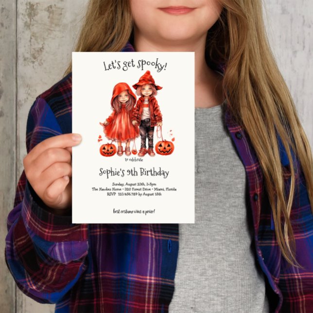 Låt oss bli skämd! Spooktacular barns födelsedag p Inbjudningar (Skapare uppladdad)