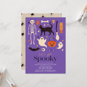 Låt Oss Bli Skräckinjagande Halloween-motiv Hallow Inbjudningar
