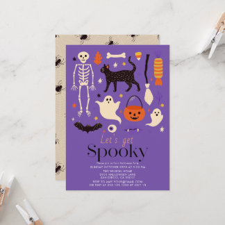 Låt Oss Bli Skräckinjagande Halloween-motiv Hallow Inbjudningar