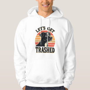 Låt Oss Bli Skräpade Vintage Hund Grafisk Retro So Hoodie