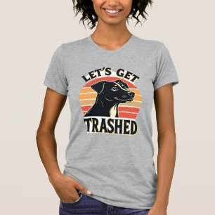 Låt Oss Bli Skräpade Vintage Hund Grafisk Retro So T Shirt