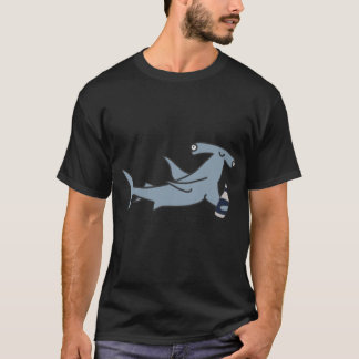 låt oss bli slagna hammarhaj familj t shirt
