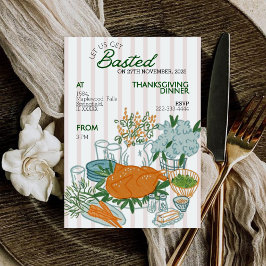 Låt oss bli tillplattade Inbjudan till Thanksgivin