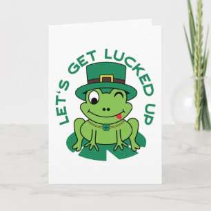 Låt oss bli turade upp Groda Lycklig St. Patrick's Kort