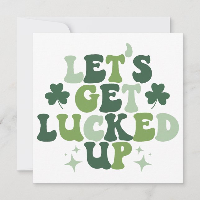Låt oss bli turkiga SVG/PNG St. Patrick's Day Julkort (Framsida)