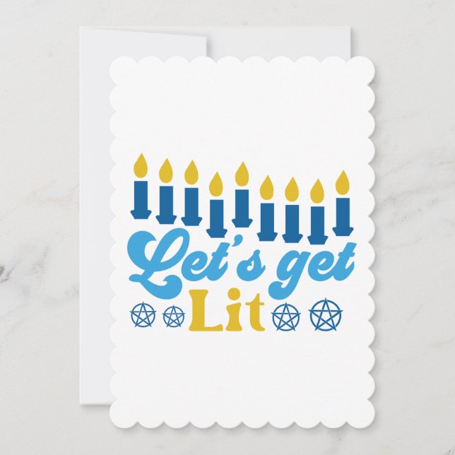 Låt oss bli upplysta! Platt välkomstkort Inbjudningar (Framsida)