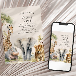 Låt oss bli vilda | Barnens djurkalas Inbjudningar