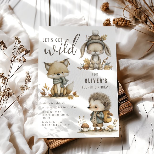 Låt oss bli vilda | Födelsedagsfest Inbjudningar (Skapare uppladdad)