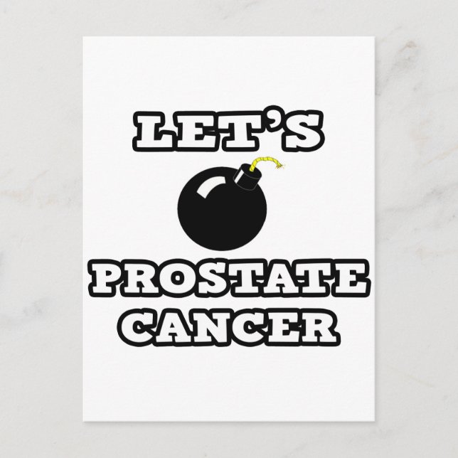 Låt oss Bomb Prostate Cancer Vykort (Framsida)