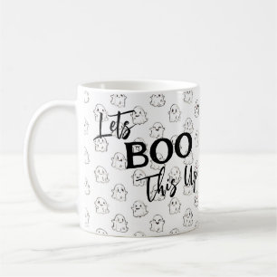 Låt oss Boo som flyger på Ghost Mönster Kaffemugg