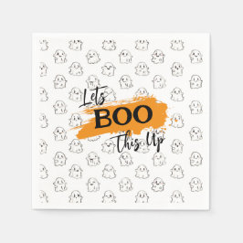 Låt oss BOO som flyger upp Ghost Mönster Pappersservett