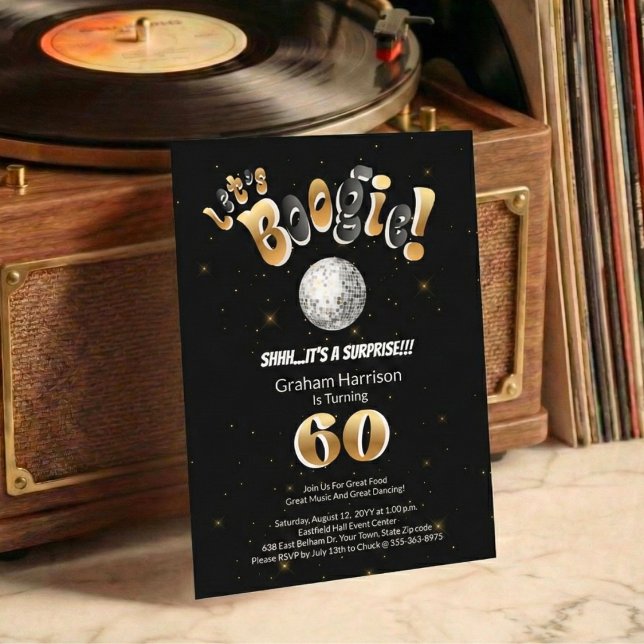 Låt oss Boogie Mäns 60-årsfest Inbjudningar (Skapare uppladdad)