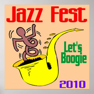 Låt oss Boogie vid Jazz Fest Poster