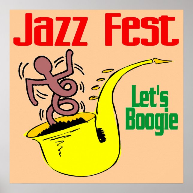 Låt oss Boogie vid Jazz Fest Poster (Framsidan)