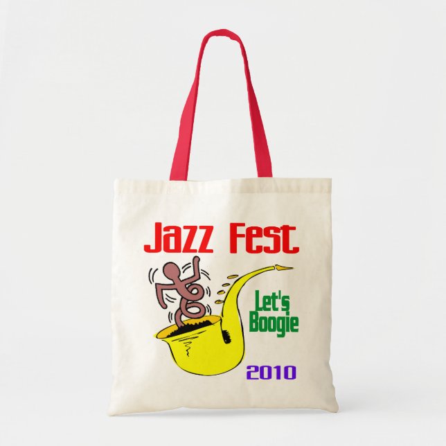 Låt oss Boogie vid Jazz Fest Tygkasse (Framsidan)