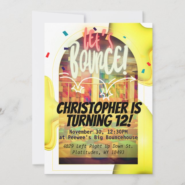 Låt oss Bount! Bday Inbjudan (Framsida)