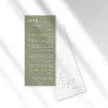 Låt oss Bröllop-meny för den moderna Grönten Kalli Meny<br><div class="desc">En ny, minimalistisk meny i bröllop. Med en modern kalligrafi kombinerad med en klassiskt serif-typografi för chicens utseende. . Denna utformning i grönten är underbar för ett orustigt, sommar, fall, vår land eller utomhus bröllop. Om du behöver hjälp eller har frågor, kontakta mig (Maria) med hjälp av kontaktknappen nedan, jag...</div>