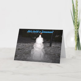 Låt oss Bygg ett julkort för Snögubbe Helgkort