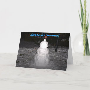 Låt oss Bygg ett julkort för Snögubbe Helgkort