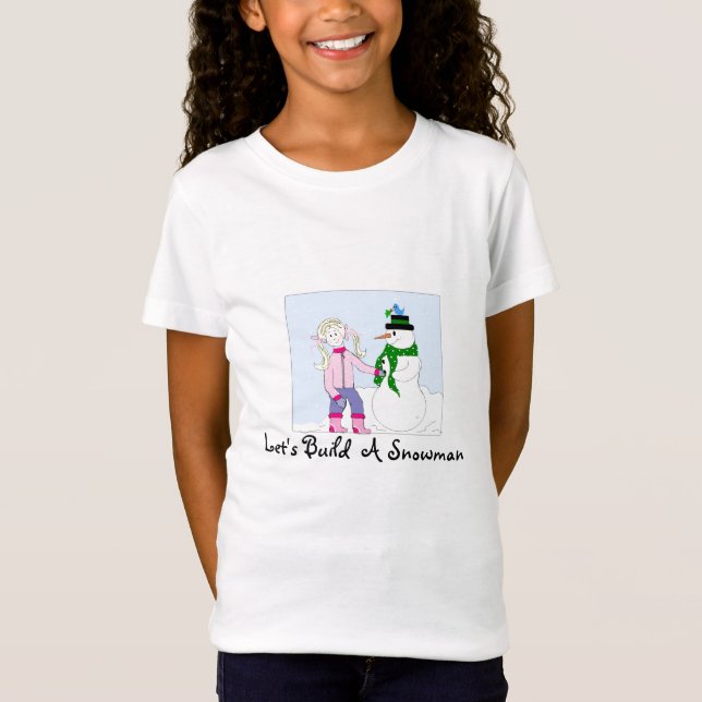 Låt oss bygga en snöman t-shirt (Framsida)