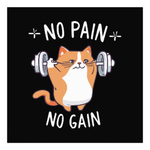 Låt oss bygga lite muskler! Gymtid! Fototryck