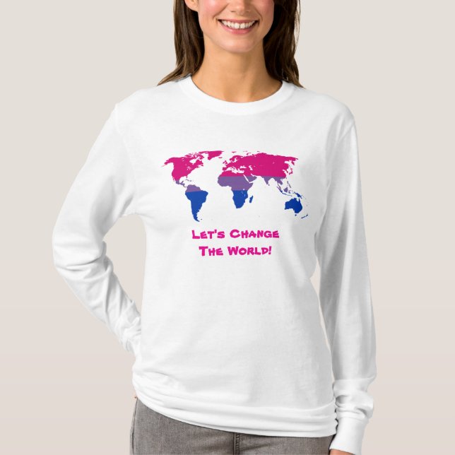 Låt oss Byt World Sweatshirt T Shirt (Framsida)