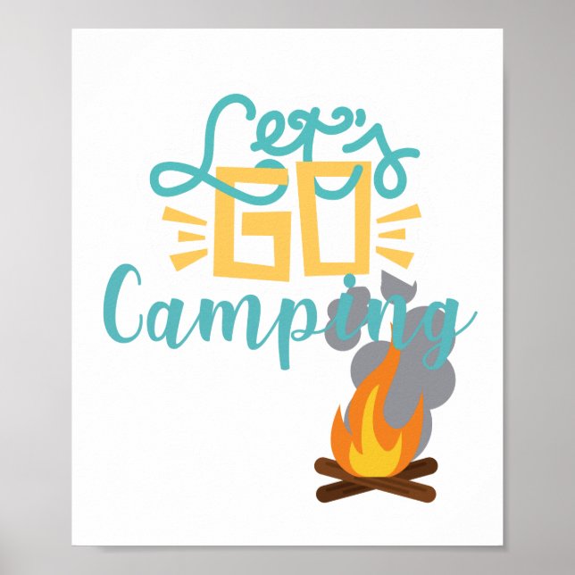 Låt oss Camping och Campouts Poster (Framsidan)