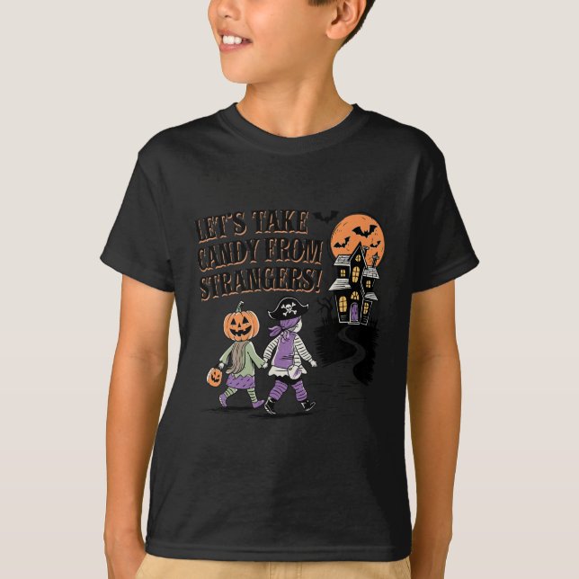 Låt oss Candy från Strangers Funny Halloween 2 T Shirt (Framsida)