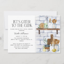 Låt oss Cater till Möhippan Cook Watercolor Inbjudningar