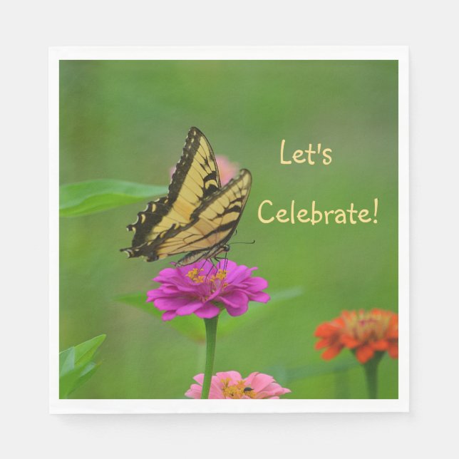 Låt oss Celebrate Butterfly Pappersservett (Framsidan)