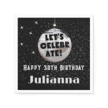 Låt oss Celebrate Disco Boll Black Birthday