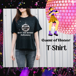 Låt oss Celebrate Disco Boll Black Birthday T Shirt