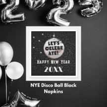 Låt oss Celebrate NYE Disco Boll Black