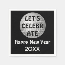 Låt oss Celebrate NYE Disco Boll Silver