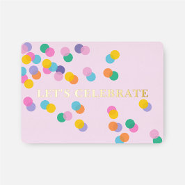 Låt oss Celebrate Pastel Rosa Confetti Guld