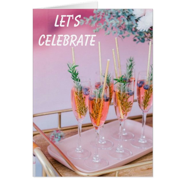 LÅT OSS CELEBRATE "US" HÄLSNINGSKORT (Framsidan)