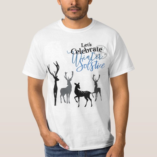 Låt oss Celebrate Winter Solstice Tshirt T Shirt (Framsida)