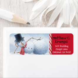 Låt oss Chill Sexy Snögubbe Funny Helgdag Returadress Etikett