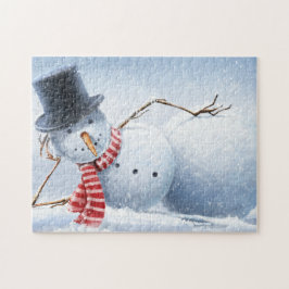 Låt oss Chill Sexy Snögubbe Helgdag Pussel
