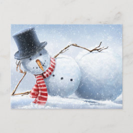 Låt oss Chill Sexy Snögubbe Helgdag vykort