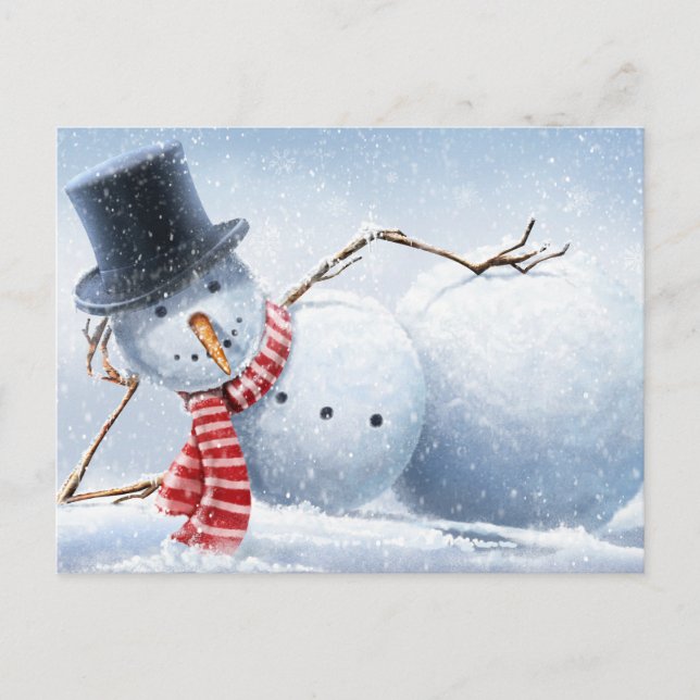Låt oss Chill Sexy Snögubbe Helgdag vykort (Framsida)