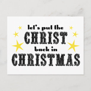 Låt oss CHRIST i CHRISTMAS igen Helg Vykort
