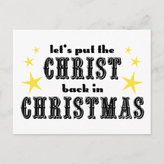 Låt oss CHRIST i CHRISTMAS igen Helg Vykort